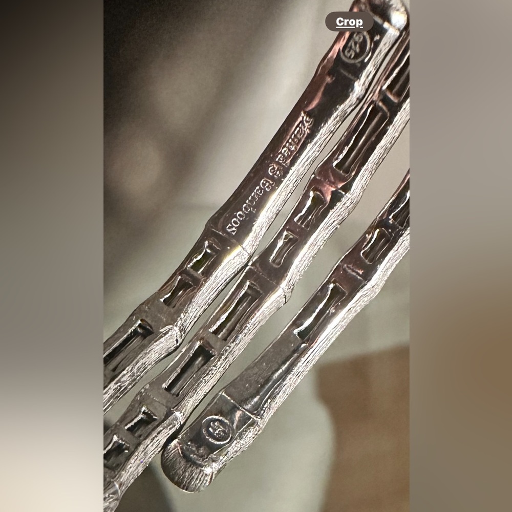 John Hardy double strand wrap around Smoked Sterling Silver bracket ( small) - Picture 8 of 12